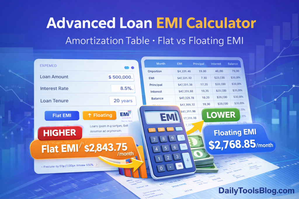 advanced loan emi calculator